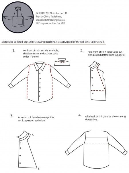 detailed instructions on how to make an apron from a man's shirt Men's Shirt Apron, Make An Apron, Shirt Apron, Sewing Men, Diy Apron, Apron Sewing Pattern, Sew Ins, An Apron, Sewing Aprons