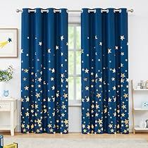 Navy Blue And Gold Curtains, Blue And Gold Curtains, Bedroom Navy Blue, Bedroom Navy, Star Room, Kids Blackout Curtains, Windows Curtains, Navy Blue Curtains, Baby Nursery Room