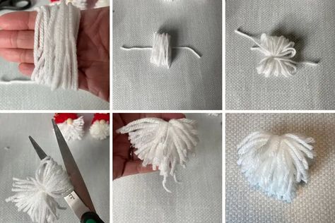 How To Make A Gnome Beard Out of Yarn Macrame Gnome Beard, What To Use For Gnome Beard, How To Make A Gnome Beard, Gnome Yarn Beard, How To Make Gnome Beards From Yarn, Gnome Beard From Yarn, Gnome Tutorial How To Make, Yarn Gnome Beard Diy, Yarn Gnomes Diy How To Make