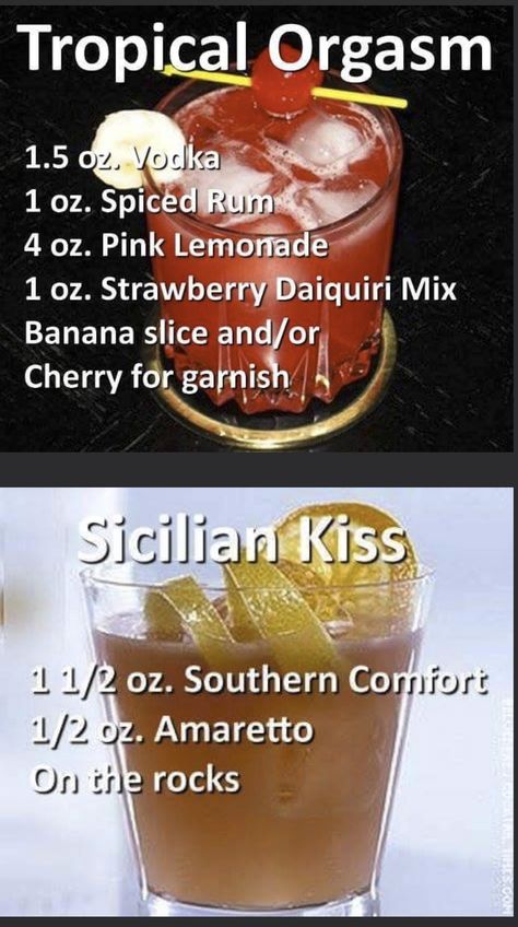 Bacardi Rum Drinks, Men Drinks, Sweet Drinks Recipes, Spiced Rum Cocktails, Pocket Cocktails, Mixed Cocktails, Bartender Drinks Recipes, Bartender Drinks, Alcholic Drinks