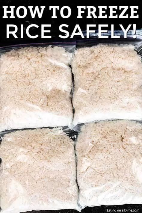 Learn how to freeze rice and save time and money. We have been doing this for awhile now and it helps so much during busy weeknights. Freezing Rice, Freeze Rice, Freezing Cooked Rice, Leftover Rice Recipes, Freezing Leftovers, Rice Maker, Rice Side Dish Recipes, Cooking Wild Rice, Rice Cooker Recipes