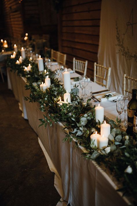 Top Table Wedding Decorations, Table Wedding Decorations, Wedding Top Table Decorations, Tall Flower Centerpieces, Top Table Wedding, Top Table Flowers, Round Wedding Tables, Wedding Top Table, Wedding Candles Table