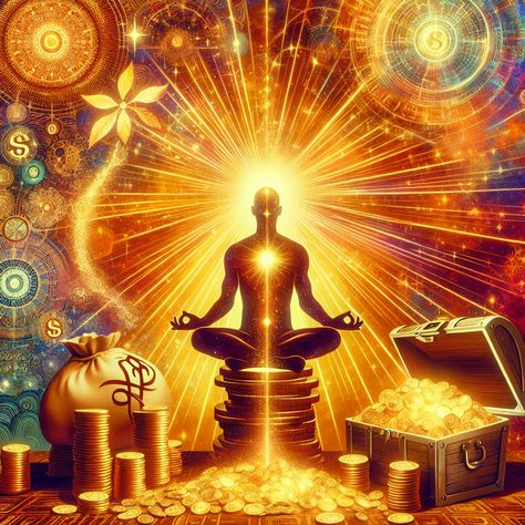 "Explore the captivating concept of wealth manifestation. Immerse in an image alive with meditative energy flow, vibrant auras, flourishing trees, gleaming gold and luminous treasure chests. #WealthManifestation #AttractAbundance #Prosperity #PositiveEnergy #Meditation #Aura. Learn more here: [Link]"

Word count: 272 characters Money Magnet Wallpaper, Boxer Painting, Meditation Aura, Abundance Images, Surreal Photoshop, Meditation Images, Money Flow, Money Background, Nature Symbols