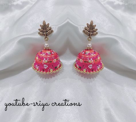 quilling earrings Quilling Earrings Jhumkas, Quilling Jhumkas, Quill Work, Work Earrings, Paper Quilling Earrings, Quilled Earrings, Modern Art Canvas Painting, Paper Quilling Jewelry, Quilled Jewellery