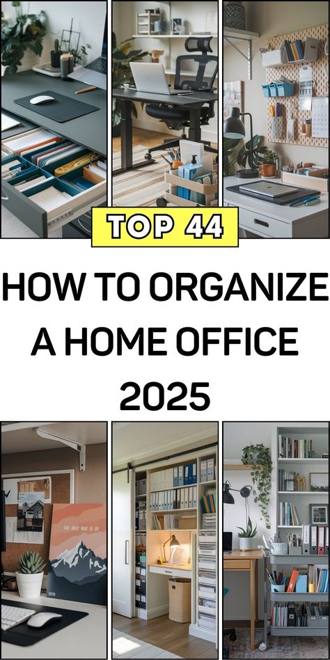 Learn how to organize a home office 2025 with the best paper organization ideas. Use shelves for storage, a supply closet for supplies at work, and a cabinet with drawers for paperwork. Keep your desk at work space tidy with binders in place, a structured filing system, and a well-arranged table for a productive workspace. Organize File Cabinet, Organization Ideas For Home Office, Work Filing System, Small Desk Space, Supply Closet, Productive Workspace, Portable Workstation, Lap Table, Modular Cabinets