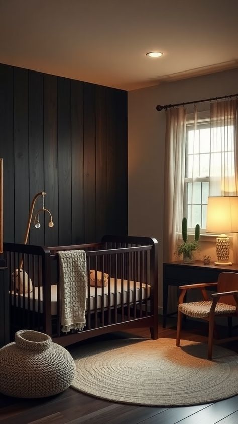 Explore dark wood nursery ideas that bring warmth and timeless charm to your little one’s space. These designs highlight the elegance of dark woods by pairing cribs and furniture with soft decor elements. Choose a style that suits your theme, from traditional to modern, for a nursery that feels both cozy and refined. Find inspiration to create a beautiful and functional room for your baby! Dark Wood Nursery, Soft Decor, Cozy Baby Room, Wood Nursery, Dark Woods, Nursery Organization, Decor Elements, Nurseries, Nursery Ideas