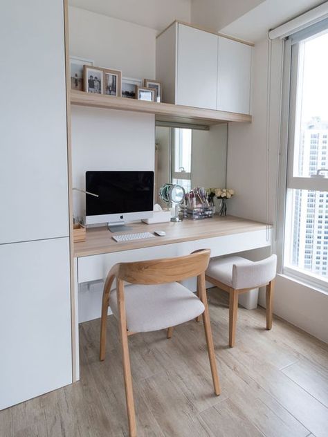 10 Ways To Organize Your Home Office Small Space Inspiration, Condo Interior Design, Condo Interior, Condo Design, Small Room Design, Home Office Space, Design Luxury, Home Room Design, Apartment Interior