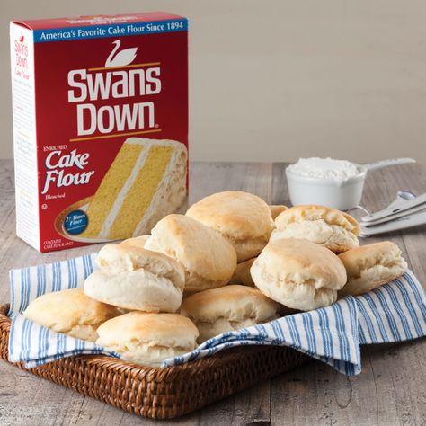 Save Biscuits recipe to Pinterest Cake Flour Recipe, Swans Down Cake Flour, Flour Biscuits, Milk Biscuits, Homemade Biscuits Recipe, Cupcakes Ideas, Bisquick Recipes, How To Make Biscuits, Butter Milk