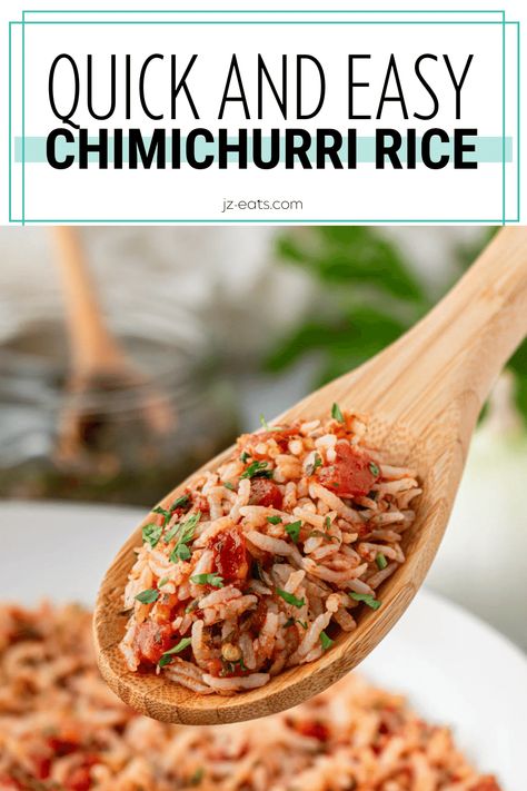 chimichurri rice on a wooden spoon and in a big white serving bowl American Side Dishes, Chimichurri Rice, Kid Friendly Vegetarian Recipes, Work Lunch Recipes, Flavorful Rice, Plain Rice, Vegetarian Lifestyle, Creamy Mac And Cheese, Lunch Recipe