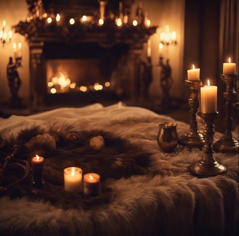 Rh Dorm, Fantasy Settings, Spooky Tattoos, Home Aesthetics, Fantasy Setting, Dorm Ideas, Primary Bedroom, Bedroom Ideas, Fireplace