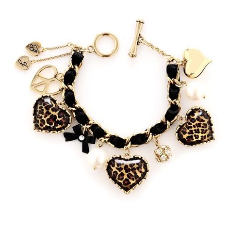 Leopard Fashion, Animal Print Fashion, Printed Jewelry, The Leopard, Toggle Bracelet, An Animal, Fashion Mode, Cute Jewelry, Black And Gold