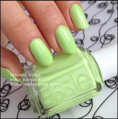 Essie Swatches, Essie Collection, Essie Nails, Light Nail Polish, Taupe Nails, Neon Green Nails, Neon Nail Polish, Pastel Nail Polish, Diva Nails