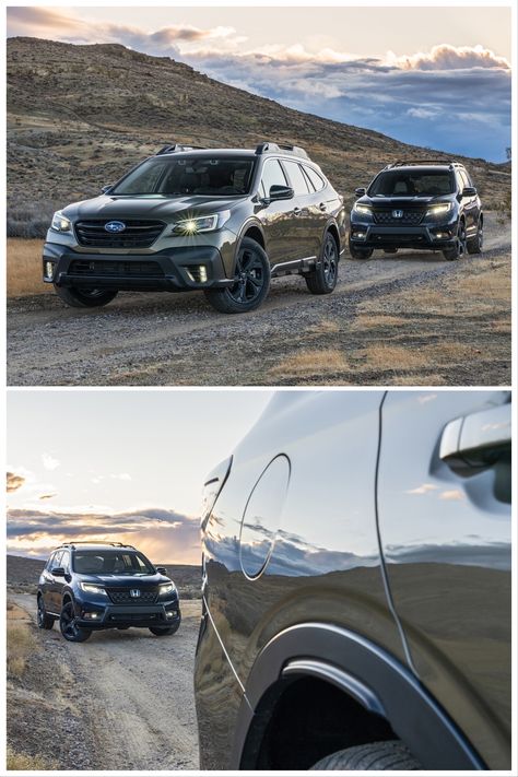 Which adventurous-looking, car-based crossover does a better SUV impression and gives owners a sense of the wild? We took the Honda Passport and Subaru Outback to the trail to test. Tap to see which one came out on top. Subaru Rally, Suv Comparison, Honda Passport, Crossover Suv, Roof Rails, Subaru Outback, Cars 3, Roof Rack, Rear Seat