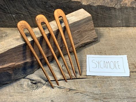 Handmade Wooden Hair Pin / Hair Fork - Etsy Hair Pin Wood, Wooden Hair Pin, Wooden Hair Pins, Wood Hair Pin, Woodworking Inspiration, Pin Hair, Hair Fork, Wood Ideas, French Hair