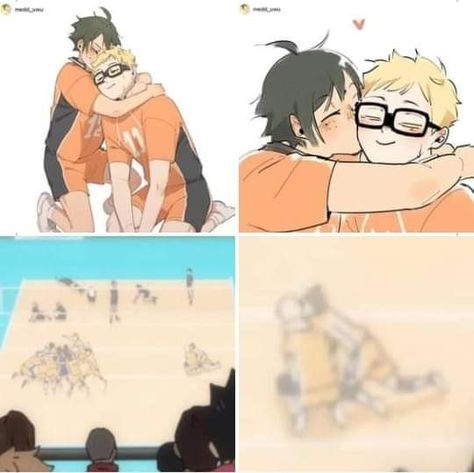 Yamaguchi Tadashi X Tsukki, Tsukki X Yamaguchi Fanart, Yamaguchi X Tsukishima Jealous, Haikyuu Tsukishima X Yamaguchi, Tsukki And Yamaguchi, Tsukishima X Yamaguchi Fanart, Pose Reference Drawing Couple, Tsukki X Yamaguchi, Tsukkiyama Fanart