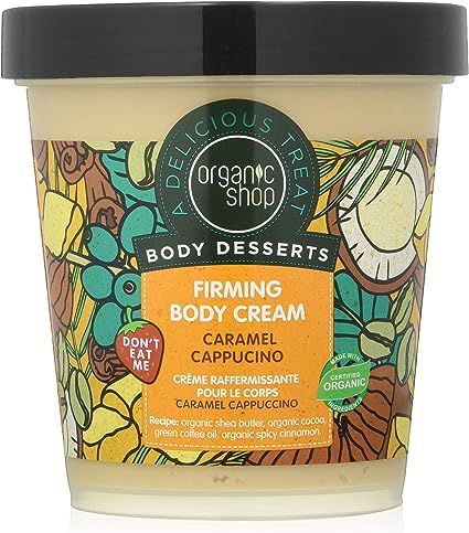 Caramel Cappuccino Firming Body Cream helps to restore firmness of flabby skin, enhances body appearance and supplies a long-term moisturizing effect to your skin. Green coffee oil lifts the skin and makes it supple, while organic shea butter and cocoa butter moisturize resulting a silky finish. Organic spicy cinnamon promotes the natural balance of the body processes and helps to slow skin ageing process. Desserts Caramel, Caramel Cappuccino, Coffee Oil, Body Firming Cream, Caramel Desserts, Natural Balance, Apricot Oil, Organic Shea Butter, Mango Butter