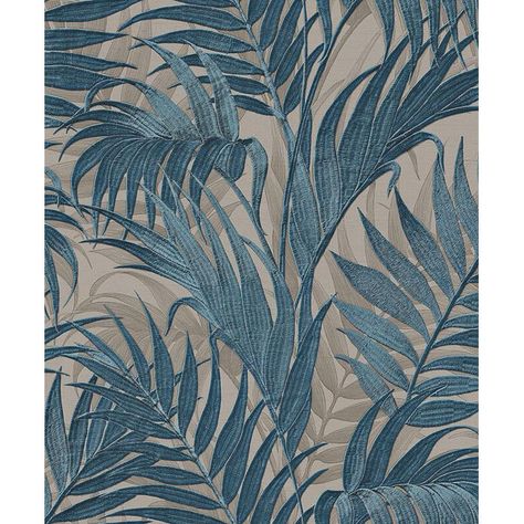 Stantonville Floral Roll Palm Leaf Wallpaper, Palm Leaf Design, Palm Wallpaper, Wallpaper Stores, Wallpaper For Sale, Teal Wallpaper, Leaf Texture, Tropical Wallpaper, Diy Wallpaper