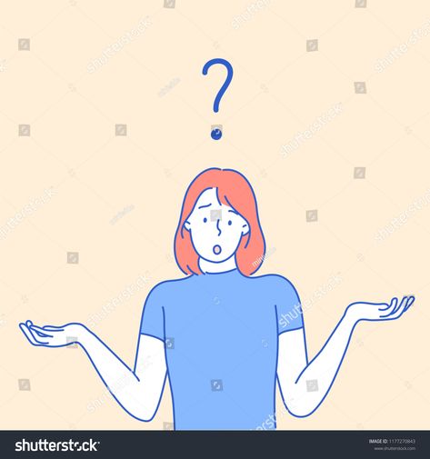 A woman is shrugging with a curious expression. hand drawn style vector design illustrations. #Ad , #SPONSORED, #expression#hand#curious#woman Curious Expression, Design Illustrations, Vector Design, Design Illustration, Illustration Design, Stock Vector, Hand Drawn, A Woman, Royalty Free Stock Photos