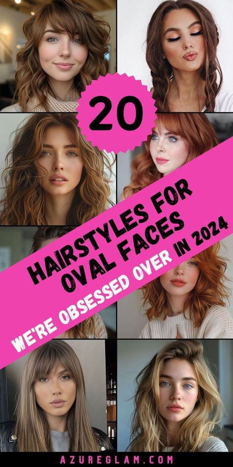 Find your perfect hairstyle with our expertly curated list of 20 hairstyles for oval faces for 2024. This guide features styles for all lengths and textures, from flattering bobs to graceful long layers, specially tailored for women with oval faces. Whether you're updating your look for a new season or trying out a bold new style, find inspiration for a stunning makeover. Lob For Oval Face Shape, Oval Faces Hairstyles, Long Haircut Oval Face, Hair Styles For Oval Shape, Best Haircut For Oval Face Women, Hair Styles Oval Face, Medium Length Haircut For Oval Face, Oval Shaped Face Hairstyles, Haircut For Oval Face Women