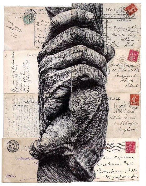 Mark Powell art on Instagram: "Ballpoint pen drawings on antique ephemera" Mark Powell Art, Power Gcse Art, Connections Artwork, Power Art Gcse, Mark Powell Artist Research, Metaphysics Art, Gcse Identity, A Level Art Themes, Connections Art