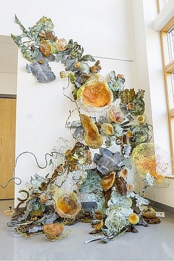 Fiona Campbell- Lichen Lichen Art, Abundance Art, 3d Installation, Copper Wire Art, Growth And Decay, Commissioned Artwork, Textile Fiber Art, Design Textile, A Level Art