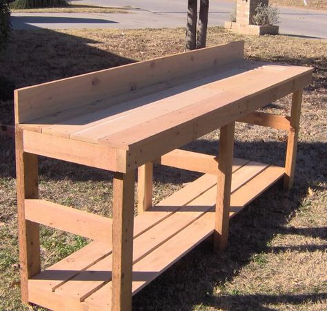 Potting Bench Ideas, Garden Diy Furniture, Planter Bench, Outdoor Sinks, Potting Bench, Diy Garden Furniture, Diy Outdoor Kitchen, Wooden Bench, Easy Garden