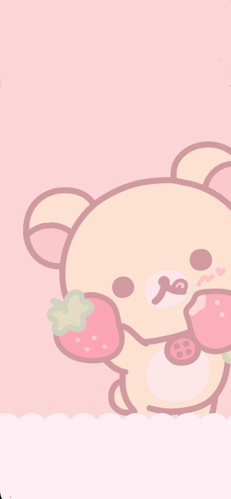 Cute Aesthetic Wallpapers Iphone, Mocha Sanrio Background, Cute Pfp Background, Wallpaper Backgrounds Cute Girly, Korilakkuma And Rilakkuma Wallpaper, Kawaii Wallpaper Pattern, Rillakuma Wallpaper Pink, Rikkakuma Wallpaper, Sanrio Phone Background