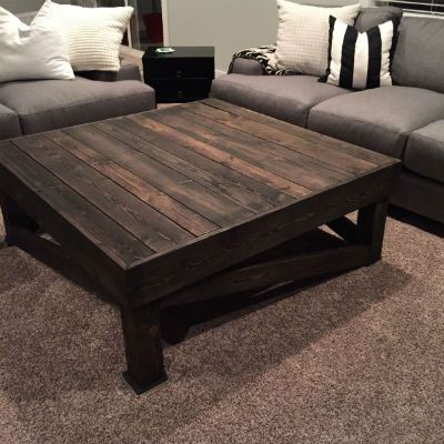 4x4 Furniture, 4x4 Coffee Table, 2x4 Outdoor Coffee Table, 4x4 Projects, 60” Square Coffee Table, 46” Square Coffee Table, 44" Square Coffee Table, Pallet Playhouse, Old Barn Wood Coffee Table