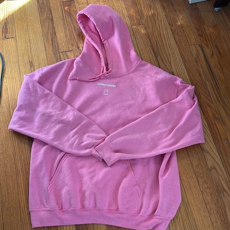 LONELY GHOST HOODIE Lonely Ghost Hoodie Outfit, Lonely Ghost Sweatshirt, Lonely Ghost, Ghost Hoodie, Dream Outfits, Casual Preppy Outfits, Clothes Shopping, Hoodie Outfit, Pink Hoodie