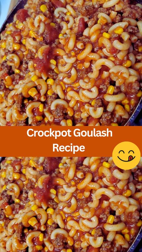 Crockpot Goulash is a hearty and comforting dish that's perfect for busy weeknights or lazy weekends. Packed with flavorful ingredients and cooked low... Gulosh Recipe Crockpot, Crockpot Goulash Recipes, Goulash Recipes Crockpot, Grandma's Goulash Recipe, Slow Cooker Goulash, Crockpot Goulash Recipe, Crockpot Goulash, Best Goulash Recipes, Goulash Recipe