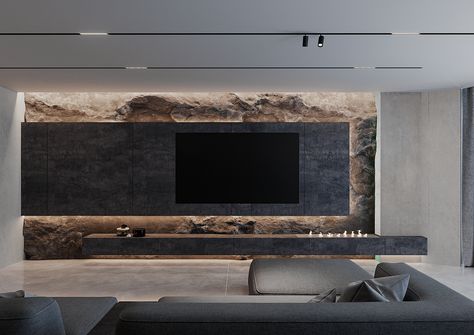 Tv Stands Ideas, Tv Wall Idea, Decor Tv Wall, Tv Wall Decoration, Tv Feature Wall, Tv Walls, Feature Wall Living Room, Modern Tv Wall, Wall Decorating