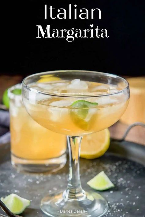 This Italian margarita recipe is subtly sweet and delightfully refreshing. All you need is tequila, amaretto, lime juice, and simple syrup to make this delicious tequila-based cocktail. #italianmargarita #italianmargaritarecipe #tequilacocktails Italian Margarita Recipe, Italian Margarita, Italian Liqueur, Kid Friendly Drinks, Refreshing Drinks Recipes, Fresh Lemonade, Margarita Recipe, Margarita Recipes, Drinks Alcohol Recipes