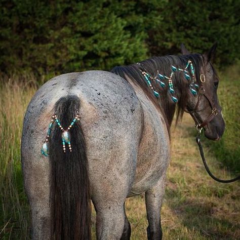 Penny Costume, Harley Photoshoot, Rhythm Beads For Horses, Horse Braids, Horse Mane Braids, Horse Tack Diy, Bling Tack, Horse Braiding, Medieval Romance