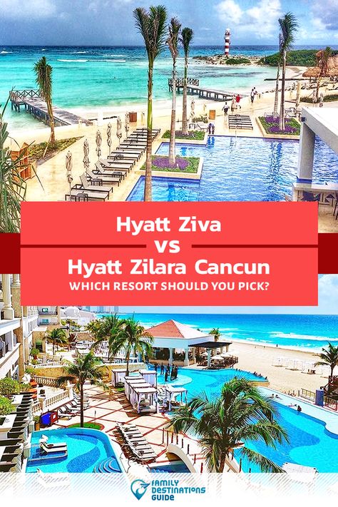 Thinking about a family vacation and unsure whether to stay at Hyatt Ziva or Zilara Cancun? We’re FamilyDestinationsGuide and we’re here to help. In this head-to-head review, Hyatt Ziva vs Zilara Cancun, you’ll discover exactly which resort is best for you and your family - so you get memories that last a lifetime! #hyattziva #zilaracancun #familyvacation Royalton Splash Riviera Cancun, Hyatt Zilara Cancun, Hyatt Ziva Cancun, Hyatt Zilara Riviera Maya, Excellence Riviera Cancun, Dreams Riviera Cancun Resort & Spa Weddings, Heavenly Places, Family Destinations, México City