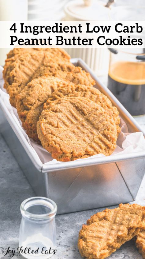 Low Carb Peanut Butter Cookies, Peanut Butter Protein Cookies, Egg White Recipes, Flourless Peanut Butter Cookies, Keto Peanut Butter Cookies, Low Carb Peanut Butter, Joy Filled Eats, Cookies Soft, Thm Desserts