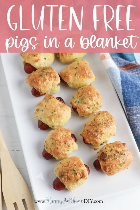 Gluten And Msg Free Recipes, Easy Gluten Free Finger Foods, Glutton Free Snacks, Gf Pigs In A Blanket, Pigs In A Blanket Recipe Gluten Free, Healthy Pigs In A Blanket, Gluten Free Sliders, Gluten Free Pigs In A Blanket, Gluten Free Holiday Appetizers