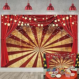 Circus Golden Glitter Backdrop Carnival Red Curtain Sparkle Stripes Halloween Party Background Kids Adult Birthday Baby Shower Party Cake Table Decorations 7x5FT Curtain Photography, Halloween Photo Booth Props, Halloween Photography Backdrop, Cirque Vintage, Dark Carnival, Carnival Baby Showers, Carnival Night, Circus Party Decorations, Crazy Pictures