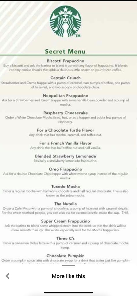 Starbucks Prices List, Starbucks Drinks Recipes Strawberry, Starbucks Prices, Starbucks Fall Drinks, Best Starbucks Drinks, Fall Drink Recipes, Starbucks Secret Menu Recipes, Strawberry And Cream, Vanilla Bean Powder