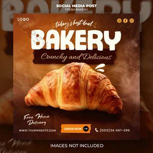 Delicious Bakery Menu Social Media Post Croissant#pikbest# Bakery Social Media Post Design, Bakery Social Media Post, Croissant Png, Bakery Social Media, Bakery Menu, Bakery Logo, Pastry Shop, Psd Free Download, Post Design