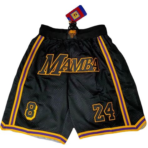 NEW SUMMER SALE ITEMS. GRAB THEM WHILE YOU CAN. THE BLACK MAMBA. BASKETBALL SHORTS THICK EMBROIDERY. QUALITY BREATHABLE FABRIC. ELASTIC WAIST. WAS € 32.00. NOW € 23.00 + FREE SHIPPING. - - - - - - #basketball #basketballshorts #breathable #street #streetstyle #streetwearfashion #streetwear #clothing #clothingbrand Kobe Basketball, Retro Gym, Basketball Clothes, Retro Shorts, Training Pants, Sports Training, Men Fits, Gym Shorts, Basketball Shorts