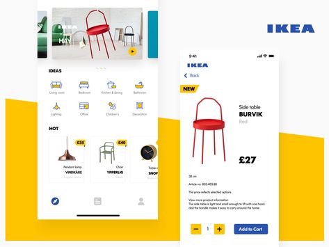 IKEA mobile experience redesign Ikea App, Ios Apps, Ui Design, App Design, Creative Professional, Ios, Lab, Design, User Interface Design