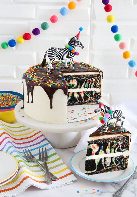 Chocolate And Vanilla Cake, Zebra Cake, Torte Cupcake, Dog Birthday Cake, Buttercream Recipe, Cake Board, Cake Images, Kids Cake, Let Them Eat Cake