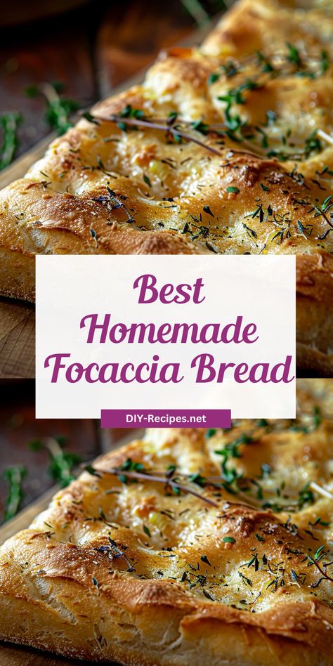 Bake the best homemade focaccia bread with this step-by-step recipe. How To Make Focaccia Bread Homemade, Facossia Bread Recipe, Focaccia Bread Recipe Sourdough, Same Day Focaccia Bread Recipe, Best Focaccia Bread Recipe, Simple Foccacia Recipe, Facattia Bread Recipe, Foccacia Bread Recipes Same Day, Focaccia Bread Recipe Italian