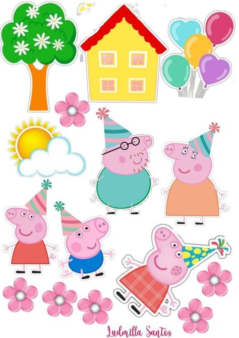 Peppa Pig Birthday Cake Topper Printable, Peppa Pig Party Printables, Pepa Pig Cake Topper Printable, Peppa Pig Stickers Printable, Peppa Pig Topper Printable, Peppa Cake Ideas, Peppa Pig Cake Topper Printable Free, Pepa Pig Topper, Peppa Pig Cake Topper Printable