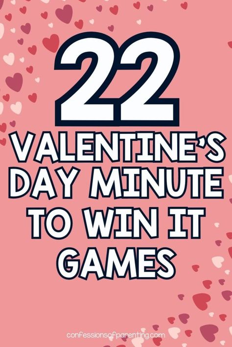 Gather your family and friends and get ready to laugh and play together with these Valentine’s Day Minute to Win It Games. Valentines Kids Games, Pep Rally Games, Student Valentines, Valentine's Day Party Games, Valentine Party Game, Valentines Games, Minute To Win, Minute To Win It Games, Family Party Games