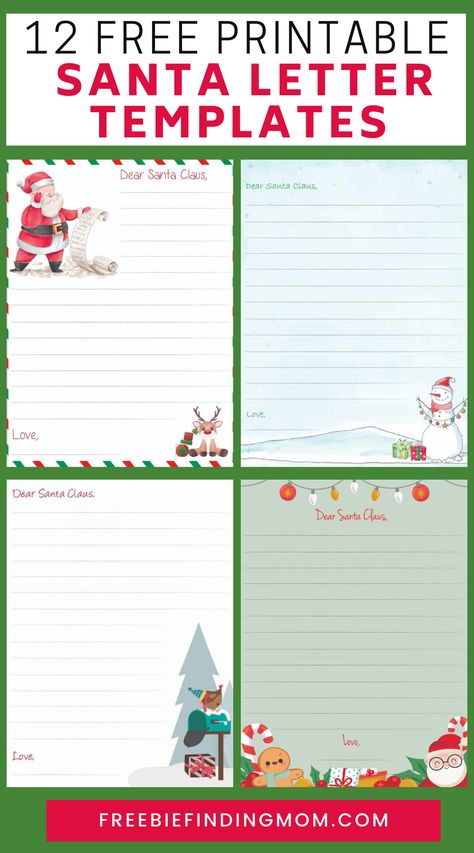 Are the kids constantly talking about what they want Santa to bring them for Christmas? Help them communicate their Santa list by downloading their favorite Free Printable Santa Letter Templates. Here are 12 Santa letters to choose from including templates with a snowman, Christmas gifts, candy canes, snowflakes, reindeer, a train, and even some with the big guy, Santa, himself. Download one or all of them for free today! #santaletterprintablefree #santalettertemplatefreeprintable #santalist Free Santa Letter Template, Free Printable Santa Letters, Free Letters From Santa, Cocoa Station, Santa Letters, Christmas Help, Santa Template, Freebies By Mail, Santa Letter Template