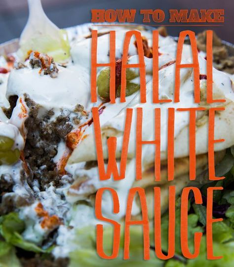 Halal Guys Recipe, Halal Guys White Sauce, Halal Guys, White Sauce Recipe, White Sauce Recipes, Middle East Recipes, Hawaiian Dishes, Halal Food, Falafels