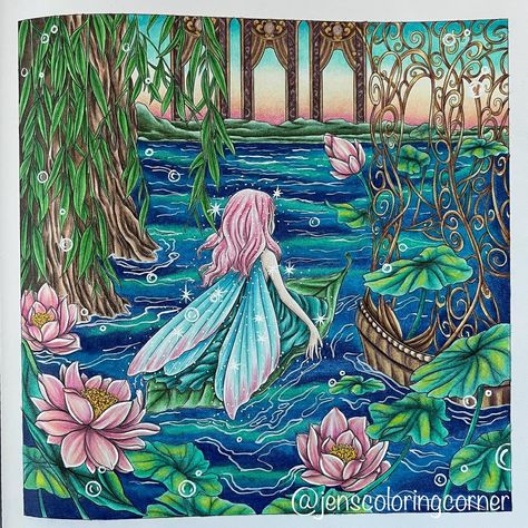 Mythographic Fairy Wonderland, Mythographic Aviary, Mythical Fairy, Fairy Wonderland, Kerby Rosanes, Couple Painting, Coloring Inspiration, Fairy Coloring, Adult Colouring