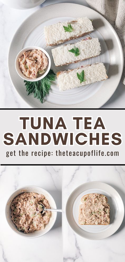 tuna tea sandwiches Simple Tea Sandwiches Recipes, Tuna Tea Sandwiches Recipes, Tuna Salad Finger Sandwiches, Tuna Finger Sandwiches, Tuna Salad Tea Sandwiches, Tuna Tea Sandwiches, Best Tuna Sandwich, Sandwiches Afternoon Tea, High Tea Sandwiches