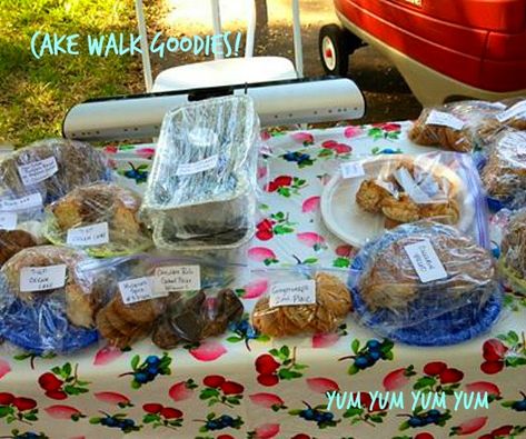 Cake Walk Goodies, Cake Walk Game Instructions, Cakewalk Cakes Ideas, Cake Walk Fundraiser, How To Do A Cake Walk, Fall Festival Cake Walk Ideas, Cake Walk Ideas For Fall Festival, Halloween Cake Walk Ideas, Cake Walk Cakes Ideas